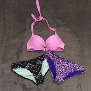 3 piece push up bikini